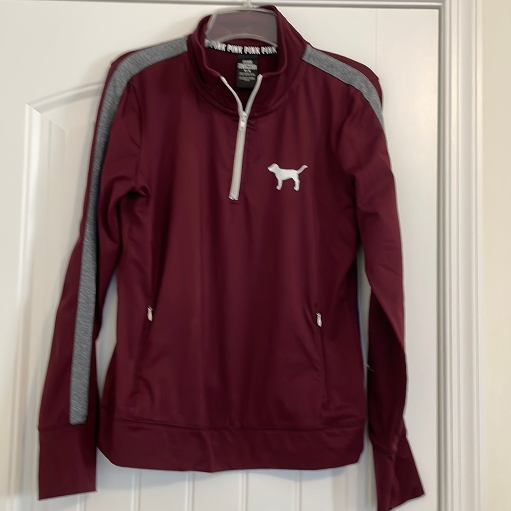 PINK quarter zipper jacket/shirt